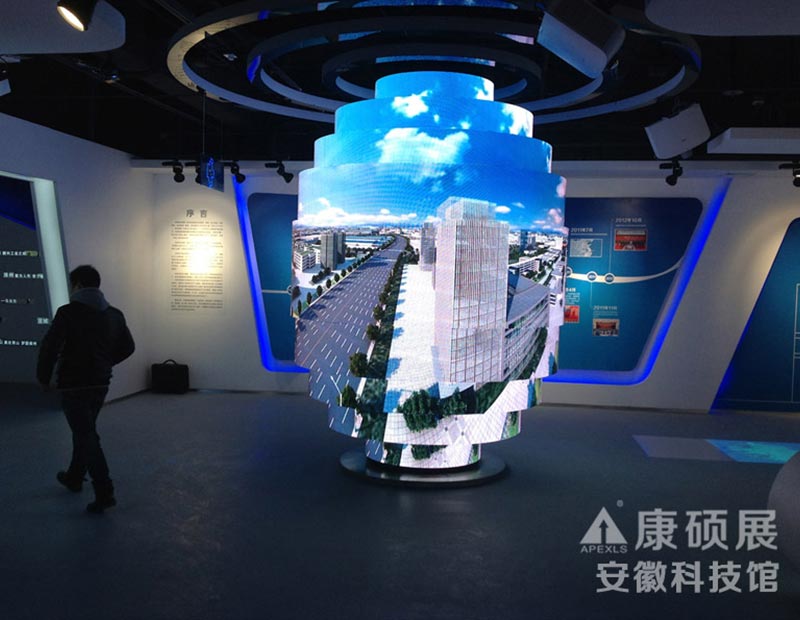 安徽科技館P4MM室內螺旋體LED顯示屏
