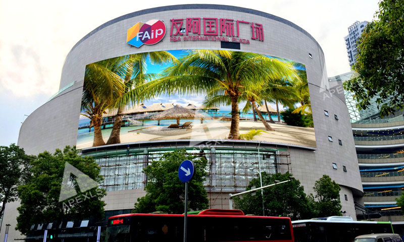 湖南友阿廣場戶外LED顯示屏 面積710平米