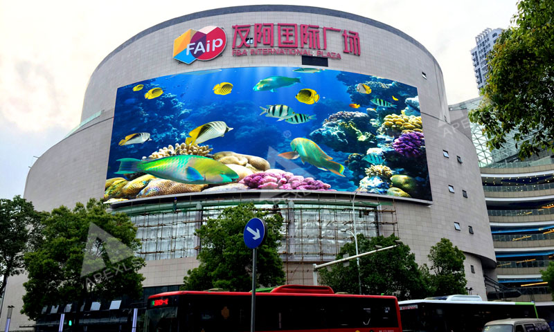 湖南友阿廣場戶外LED顯示屏 面積710平米