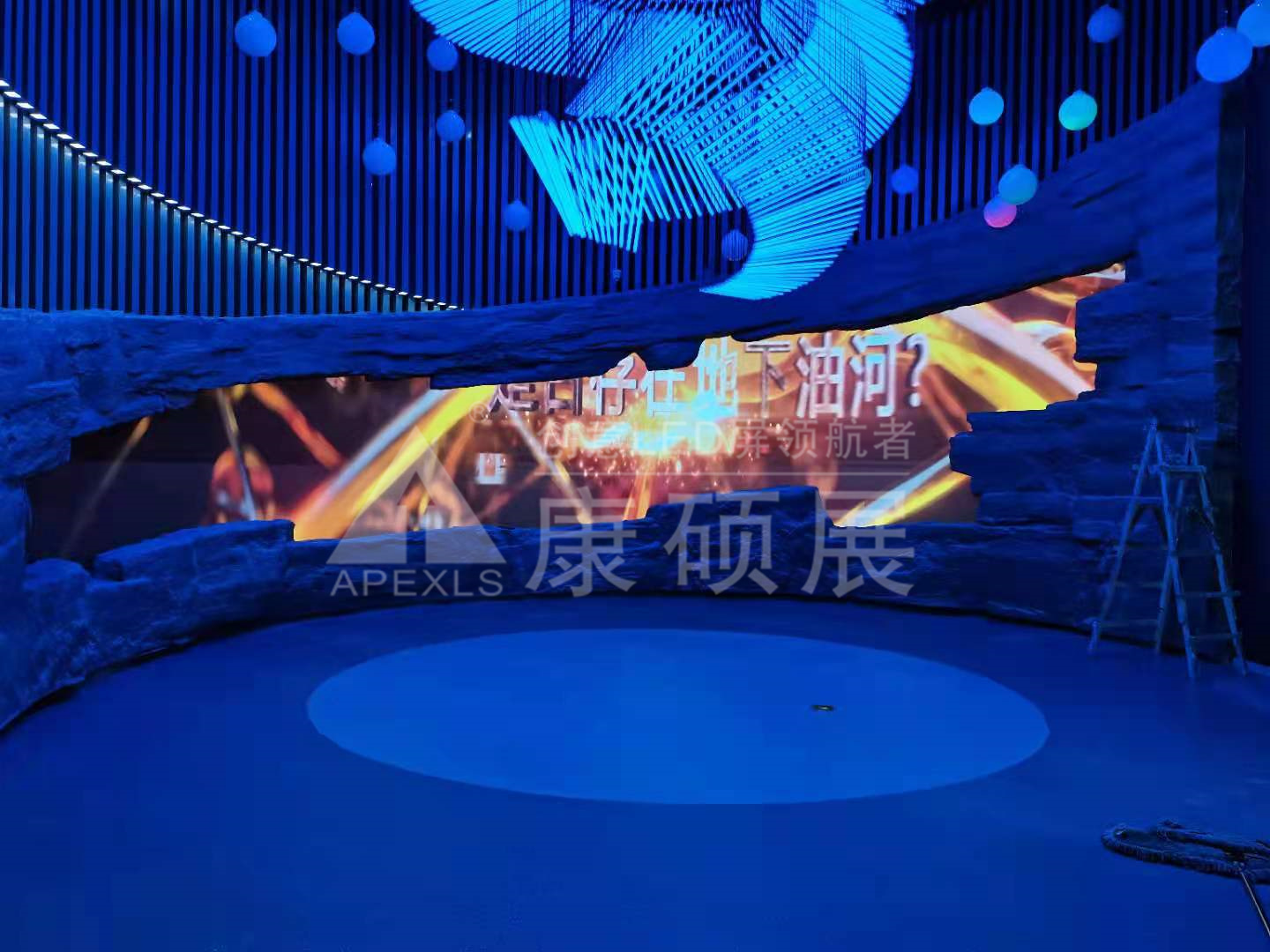 ?山東東營勝利油田博物館發展史廳異形屏